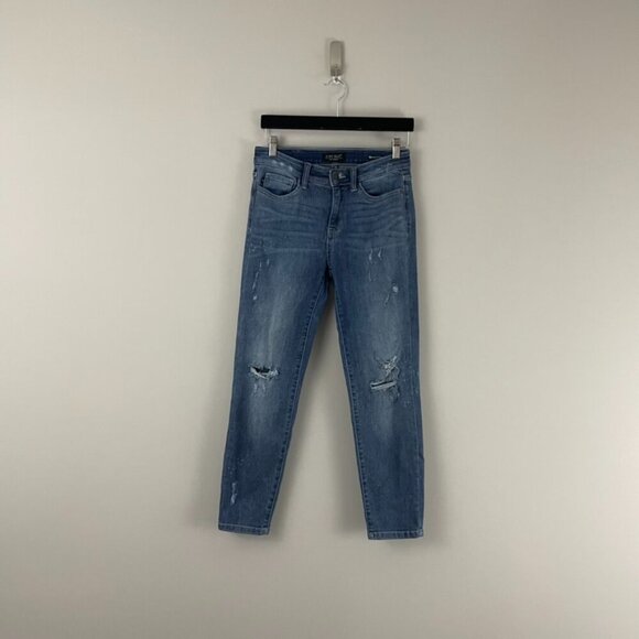 Judy Blue Relaxed Fit Distressed Mid Rise Skinny Jeans Size 9/29 - Picture 1 of 6